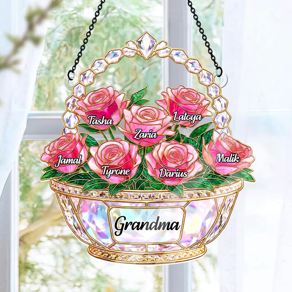 Mom Is My Home - Personalized Acrylic Suncatcher