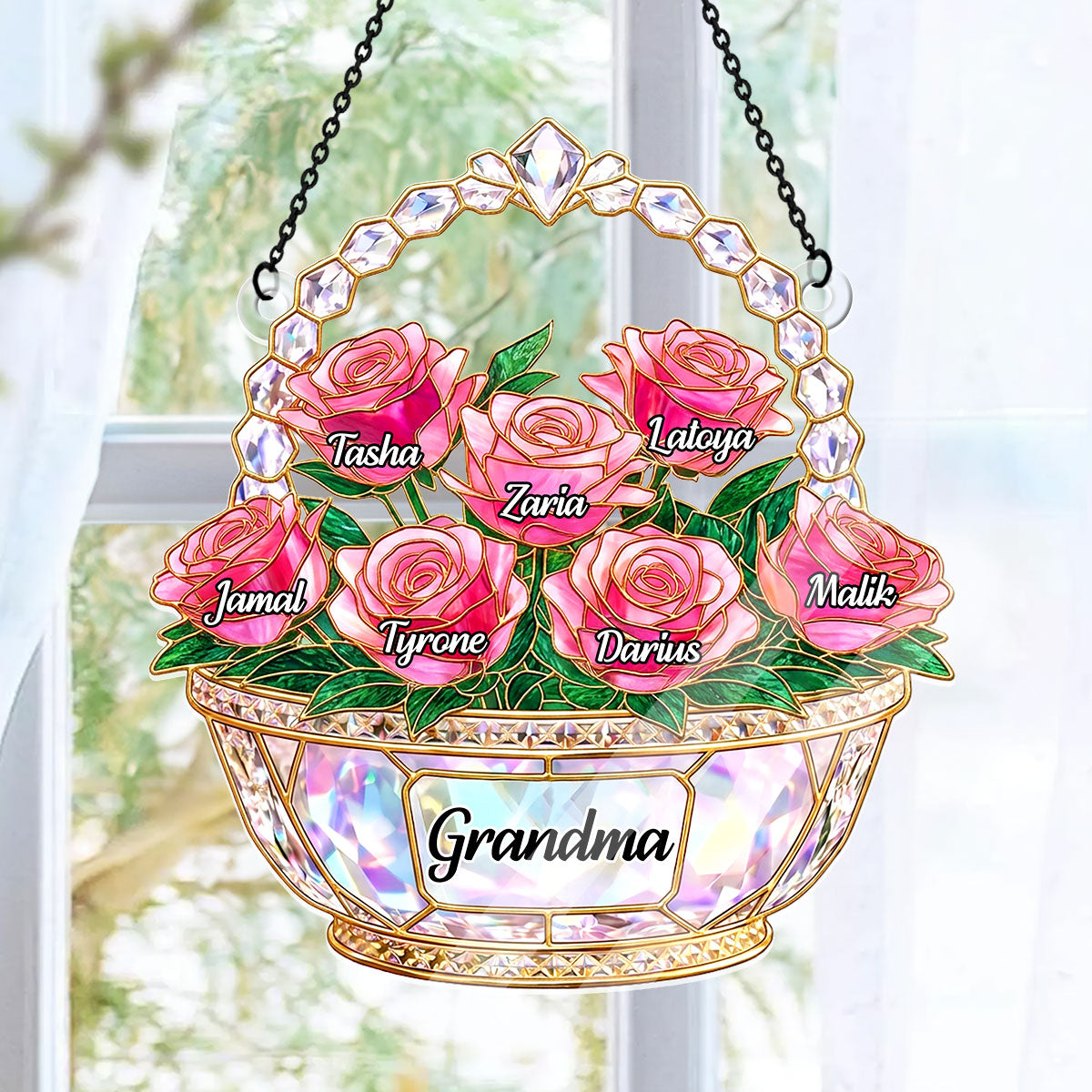 Mom Is My Home - Personalized Acrylic Suncatcher