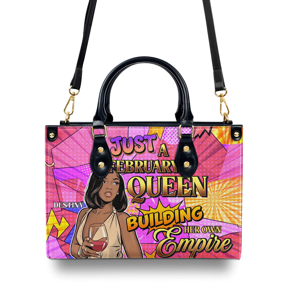 Just A Queen Building Her Own Empire - Personalized Leather Handbag
