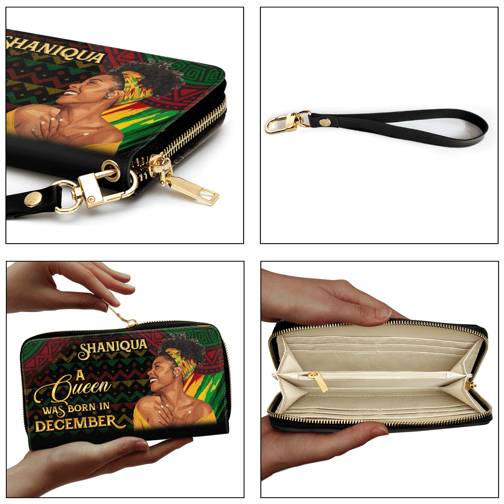 A Beautiful Black Queen - Personalized Clutch Purse