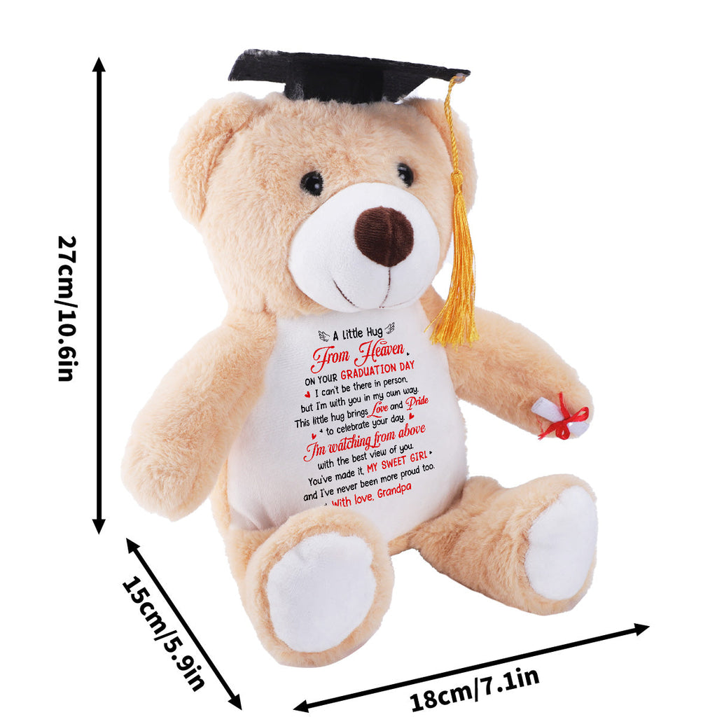 A Little Hug From Heaven - Personalized Graduation Teddy Bear
