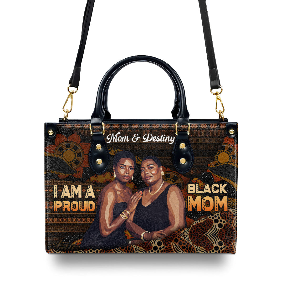 Proud Black Mom - Personalized Leather Handbag
