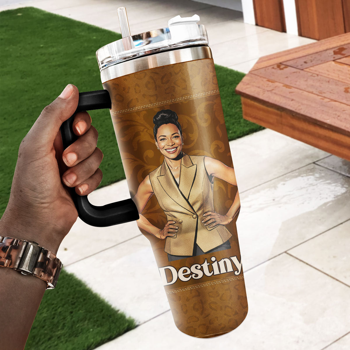 Dripped In Faith Walking In God's Plan - Personalized Stainless Steel Tumbler
