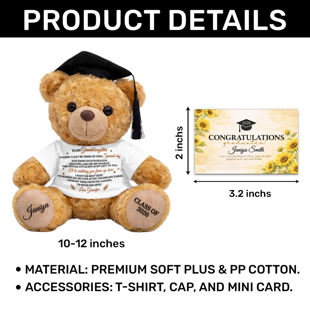 I'm Sending My Love As You Celebrate - Personalized Graduation Bear With Card