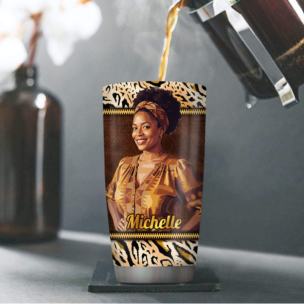A Queen And A Warrior - Personalized Stainless Steel Tumbler