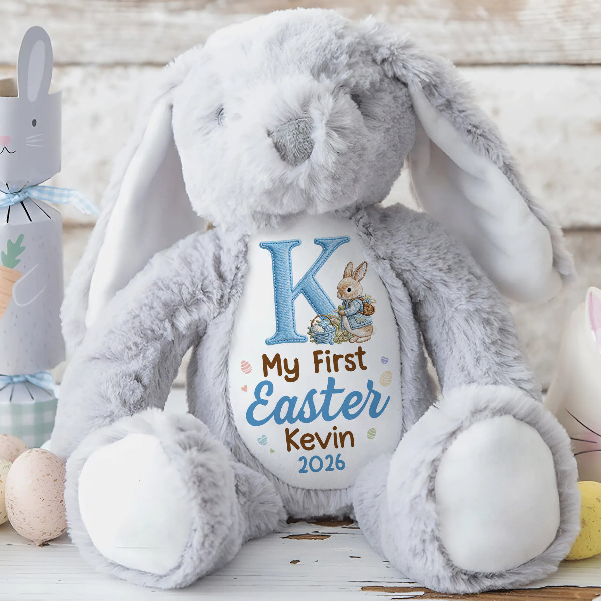 My First Easter 2026 - Personalized Stuffed Bunny