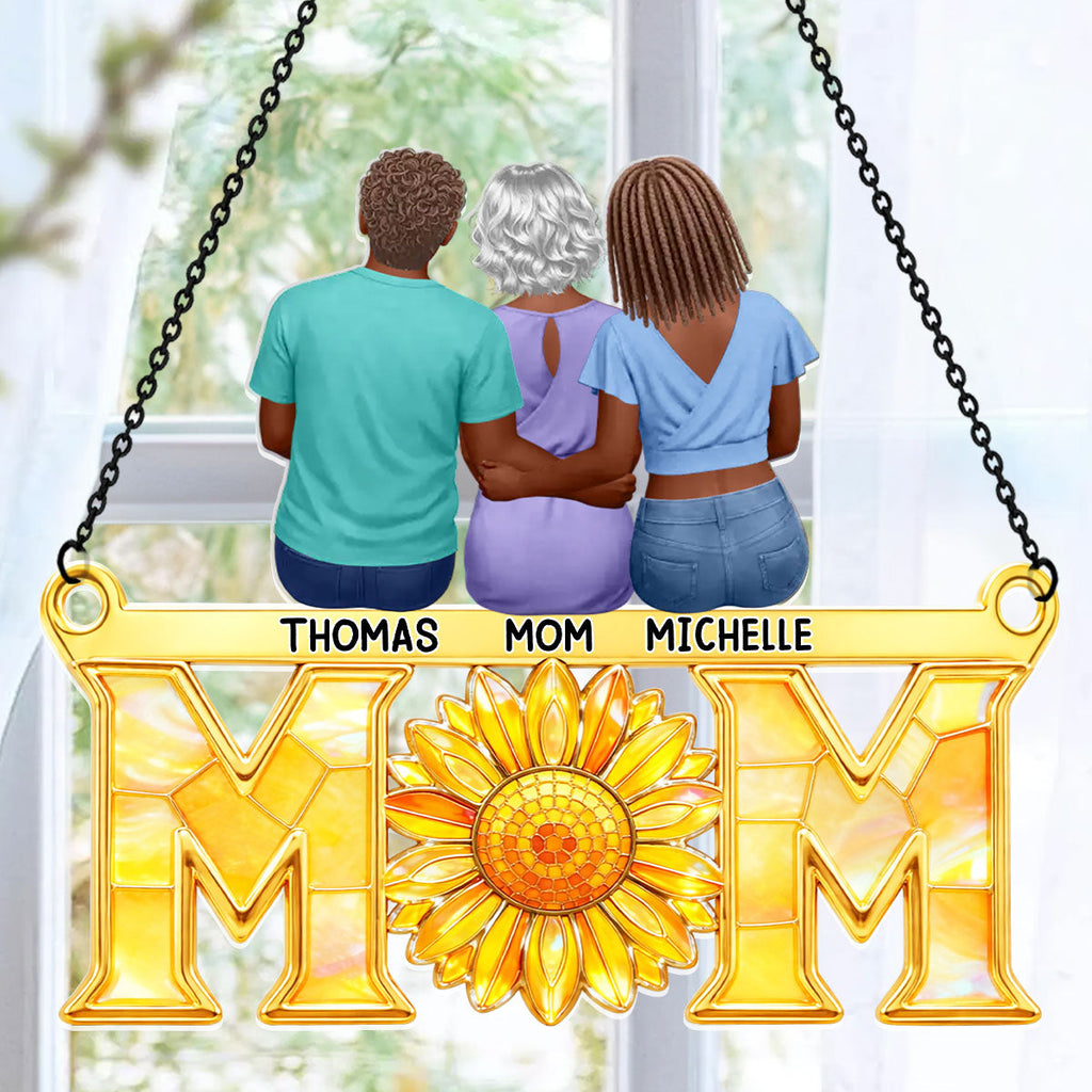 Mom We Love You - Personalized Acrylic Suncatcher