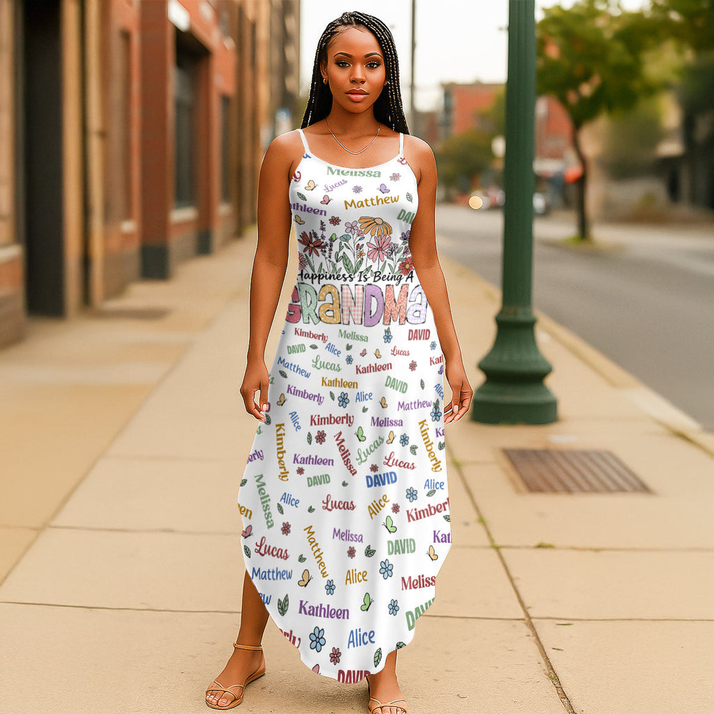 Happiness Is Being A Grandma - Personalized Maxi Dress