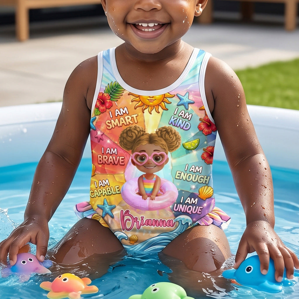 I Am Smart - Personalized One-Piece Swimsuit