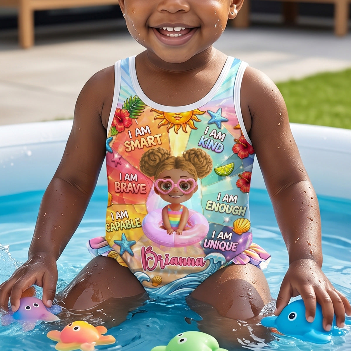 I Am Smart - Personalized One-Piece Swimsuit