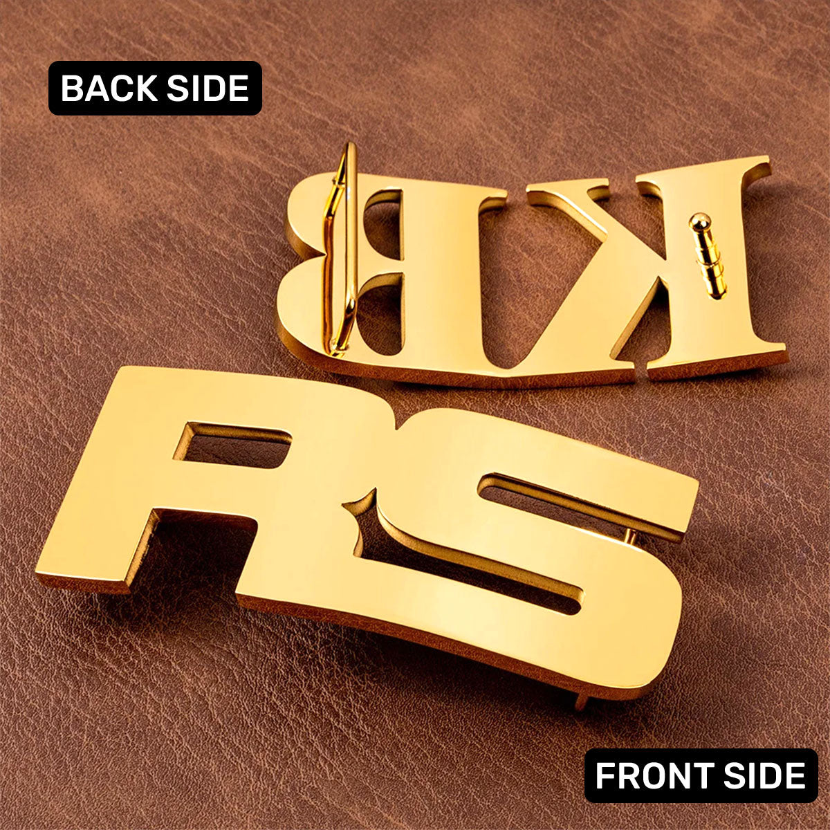 To The Best Dad, Husband, Grandpa Ever - Personalized Custom Letter Buckle
