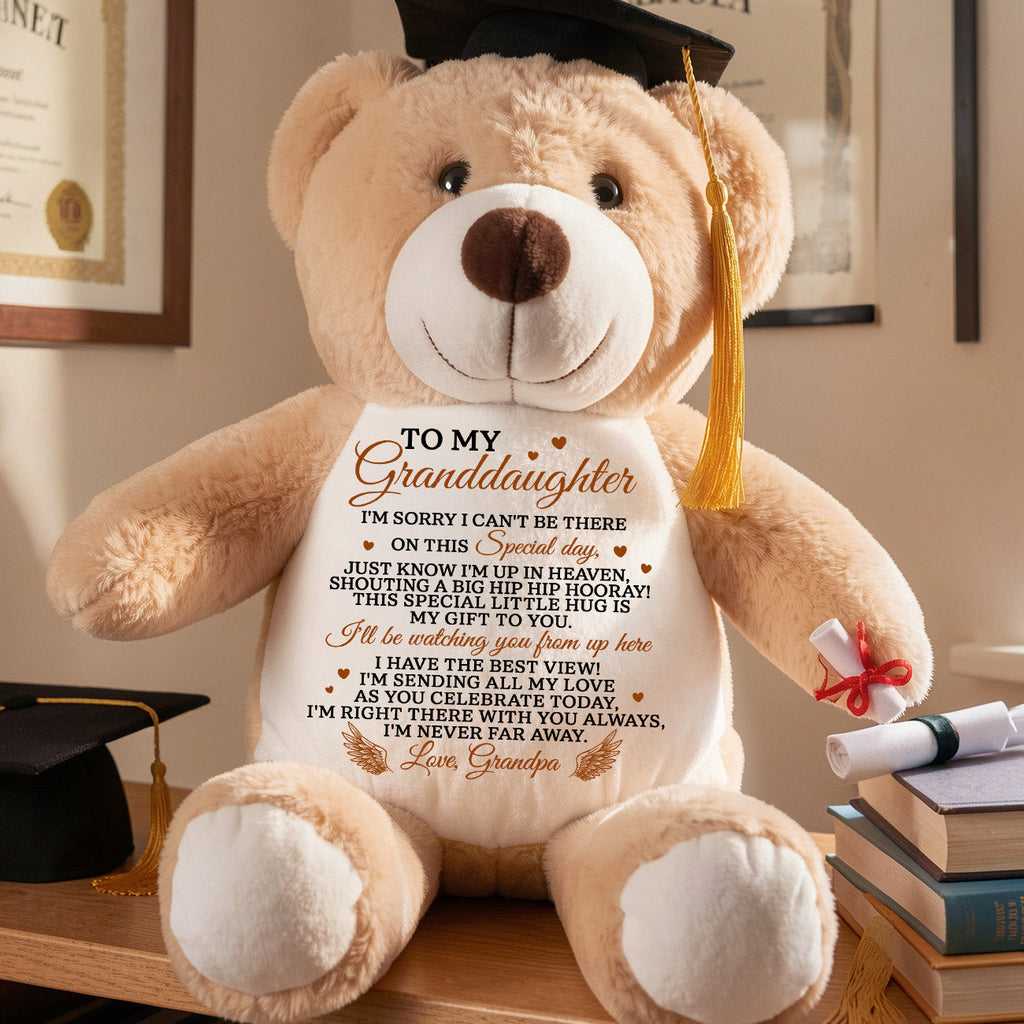 I'm Sending My Love As You Celebrate - Personalized Graduation Teddy Bear