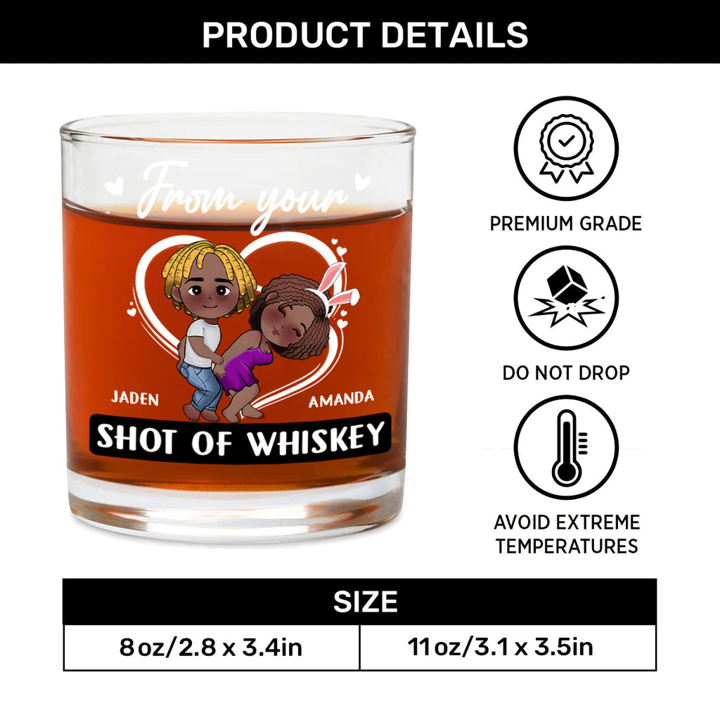 Promise To Always Be By Your Side - Personalized Round Whiskey Glass
