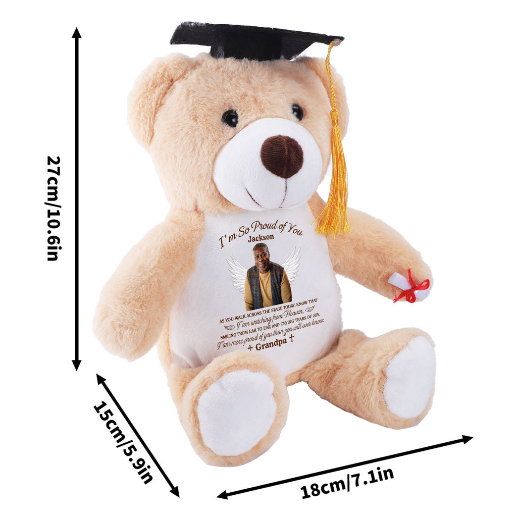 A Hug From Heaven On Graduation - Personalized Graduation Teddy Bear