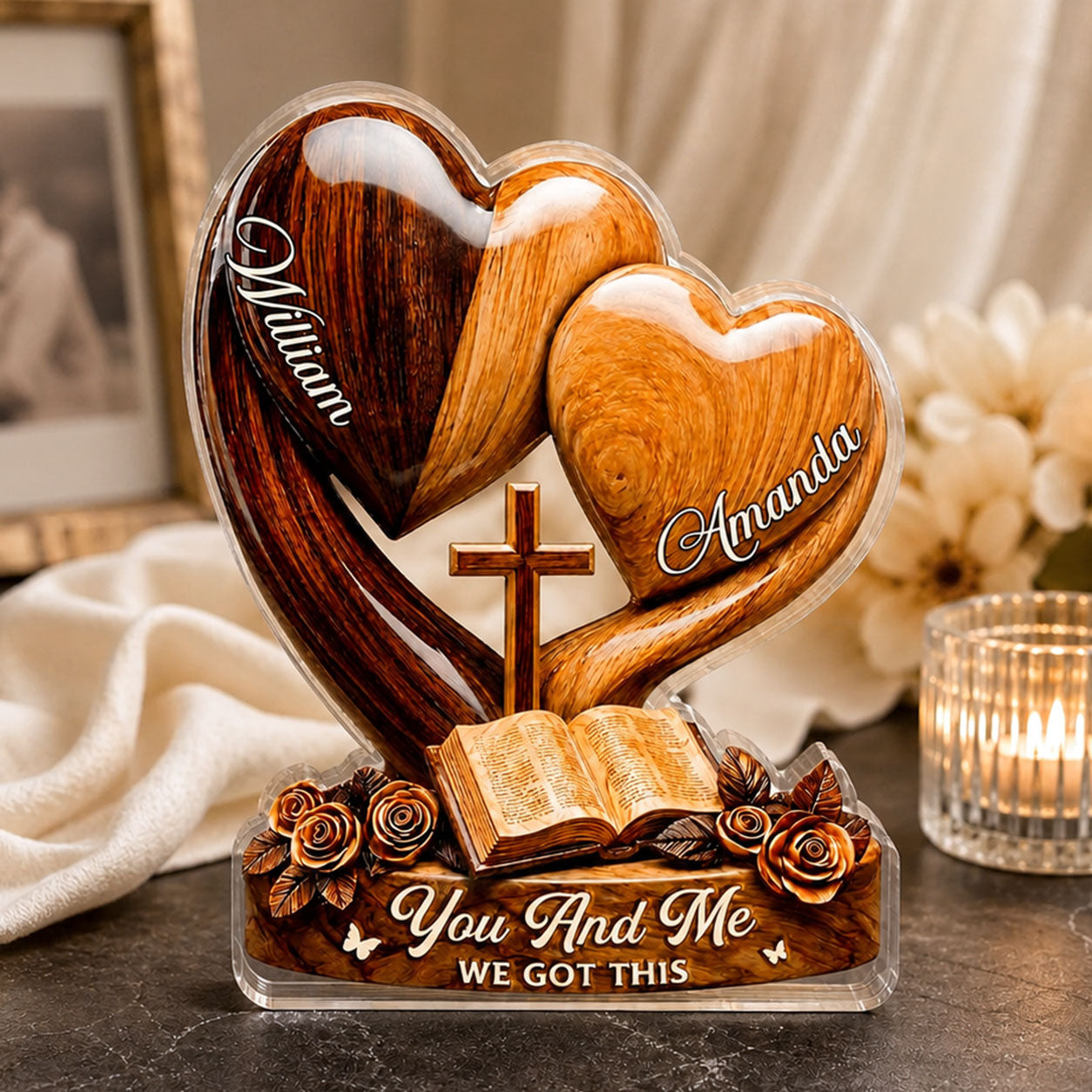 You And Me We Got This - Personalized Custom Shaped Acrylic Plaque