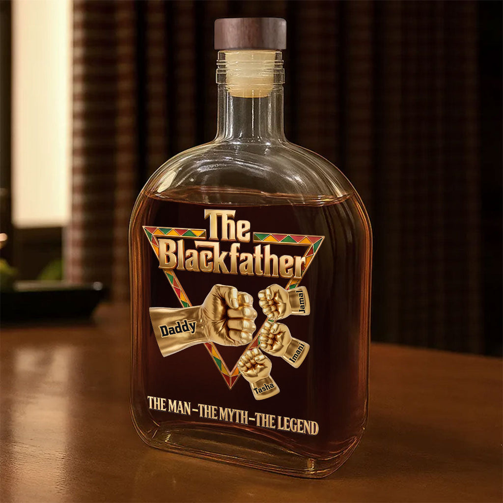 The Black Father - Personalized Whiskey Bottle