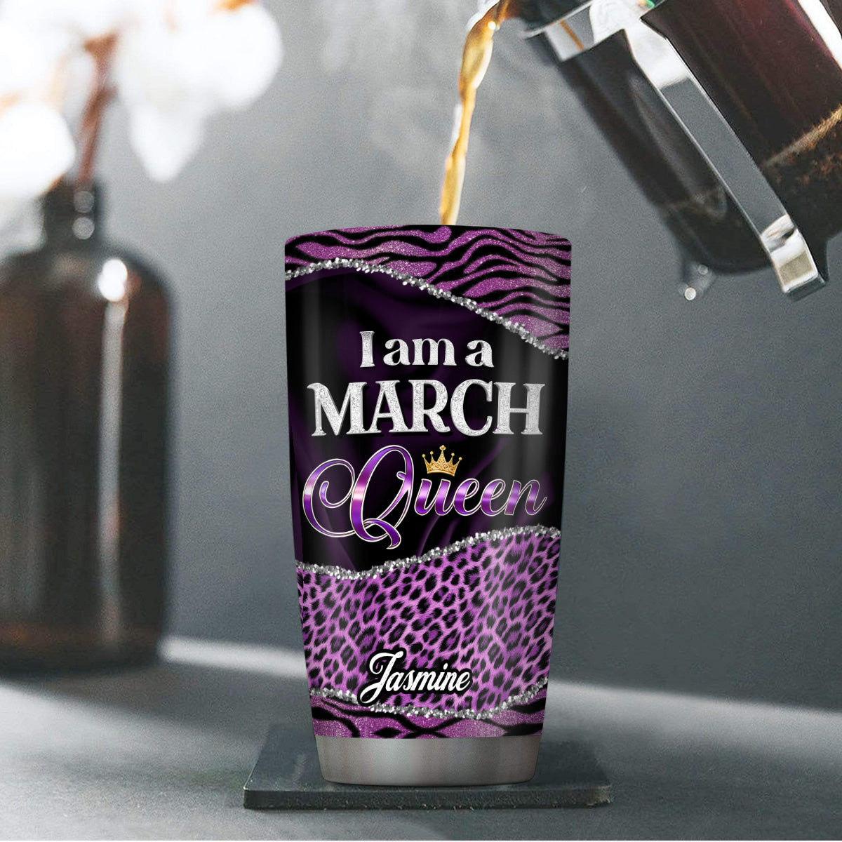 I Am A Queen - Personalized Stainless Steel Tumbler
