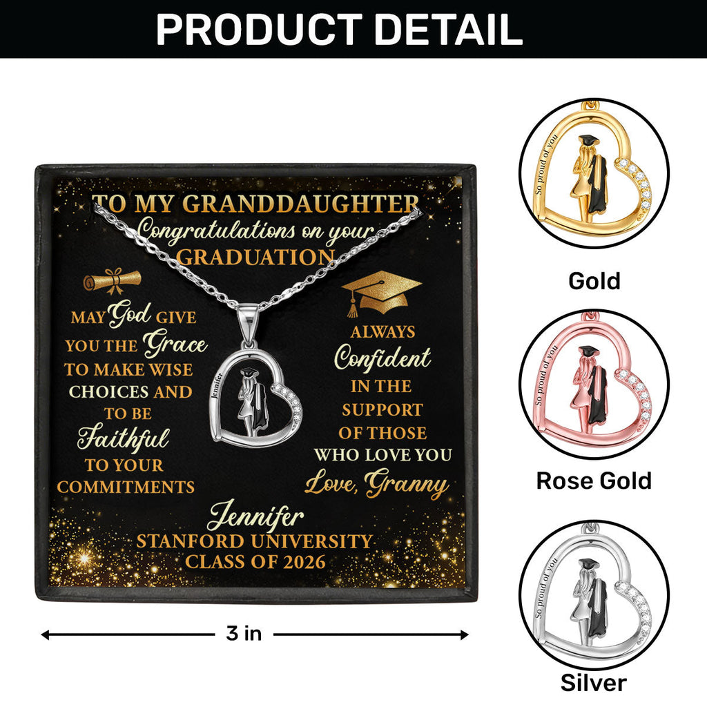 May God Give You The Grace - Personalized Graduation Girl Necklace
