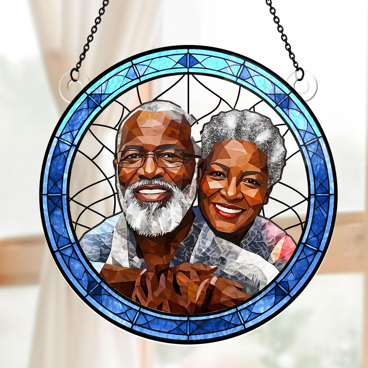 Custom Photo Portrait Couple Family  - Personalized Acrylic Suncatcher