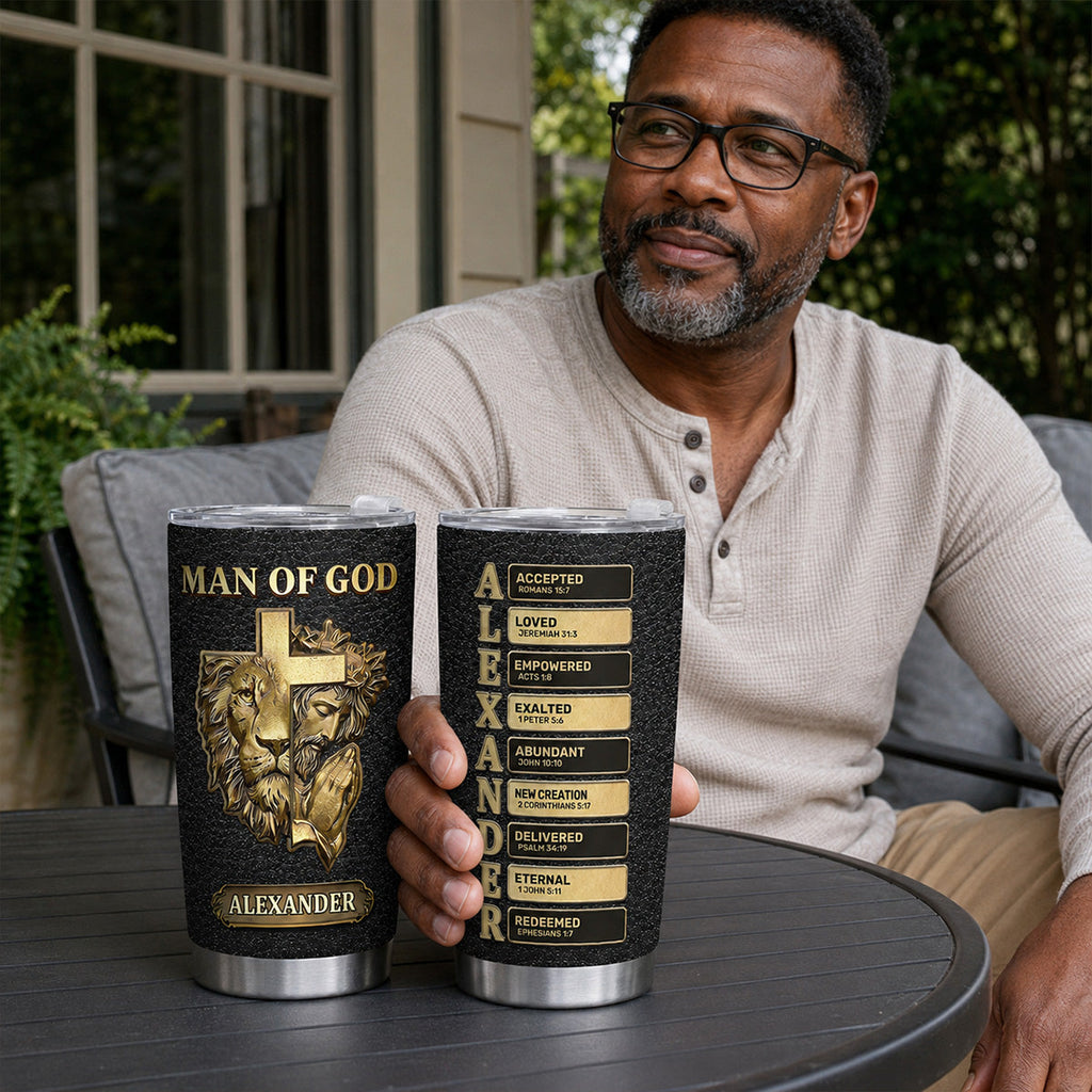 Man Of God - Personalized Stainless Steel Tumbler