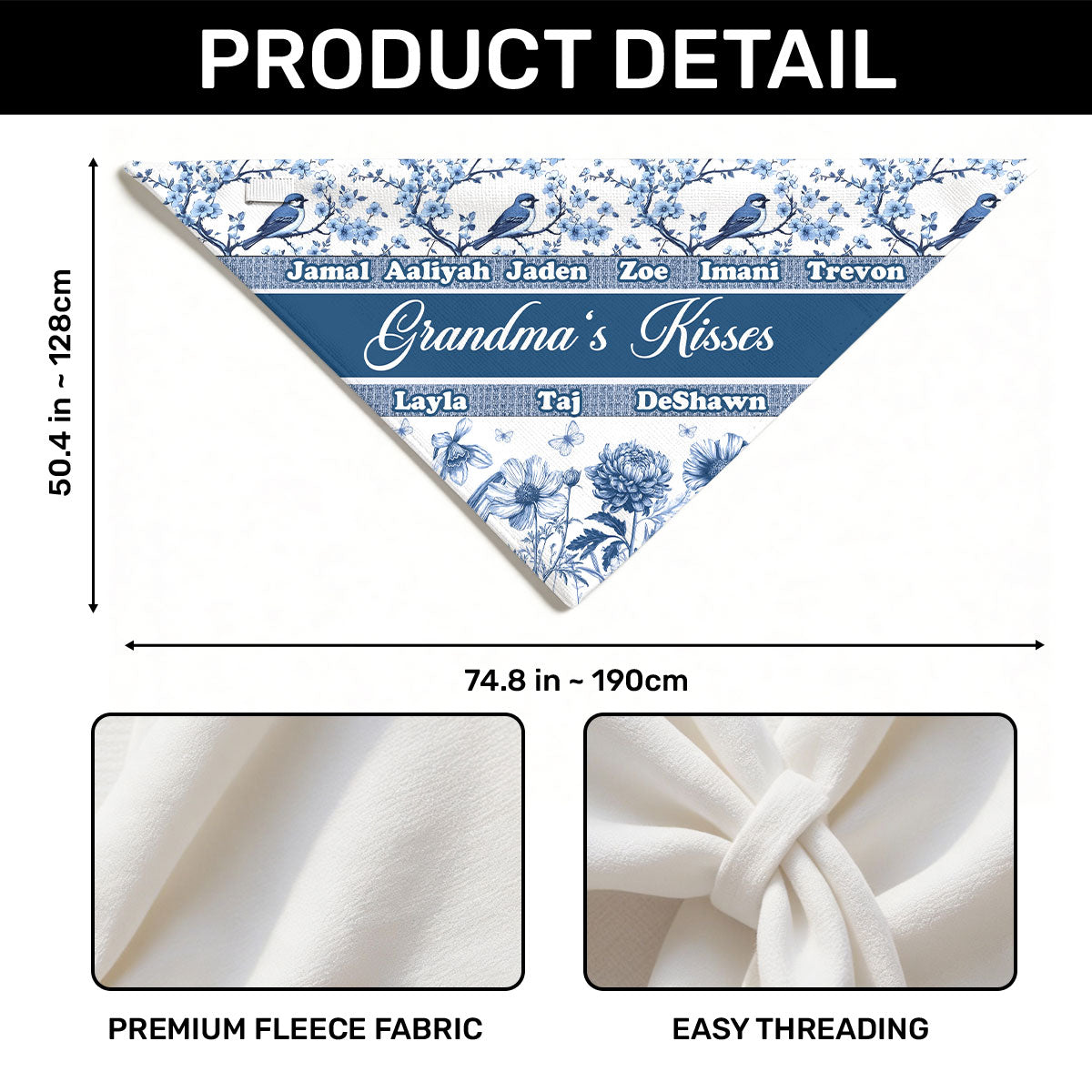 Grandma's Kisses - Personalized Shawl Wrap