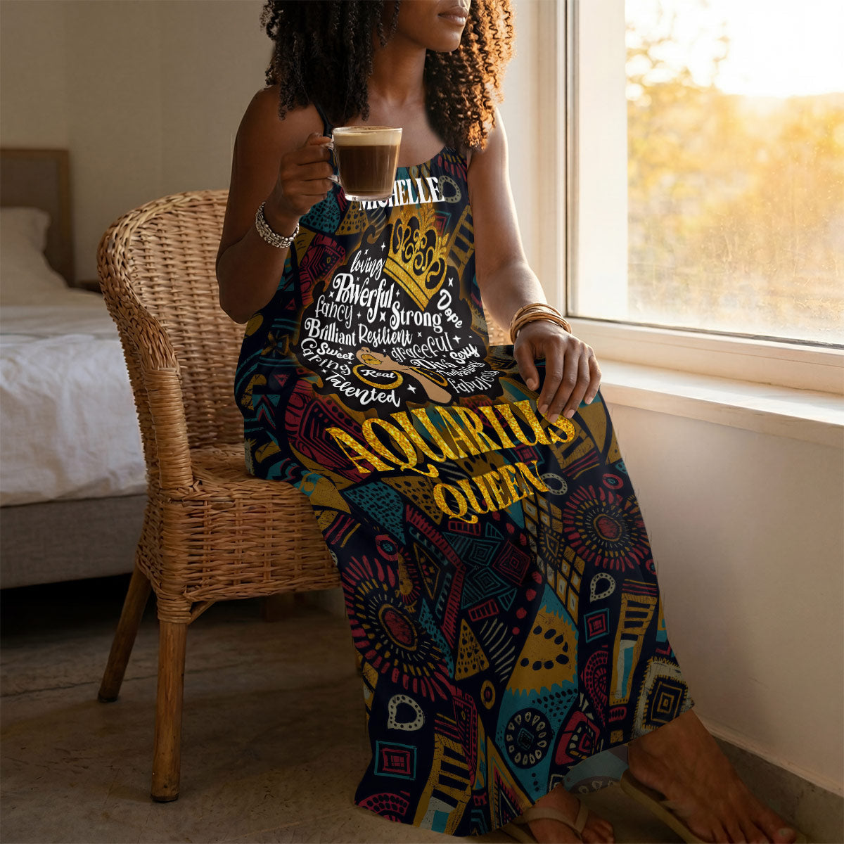 Zodiac Queen - Personalized Backless Cami Maxi Dress