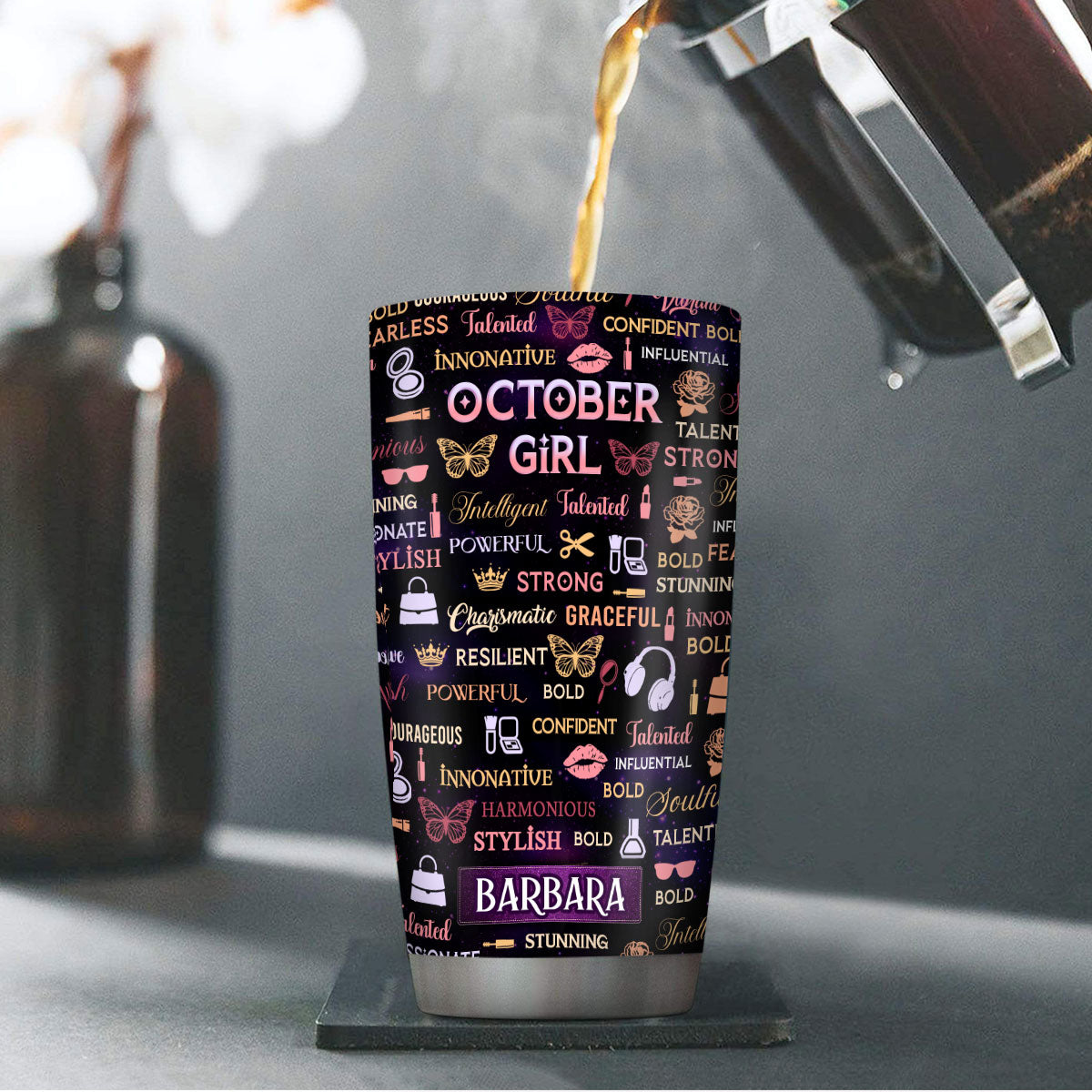 Month Girl - Personalized Stainless Steel Tumbler