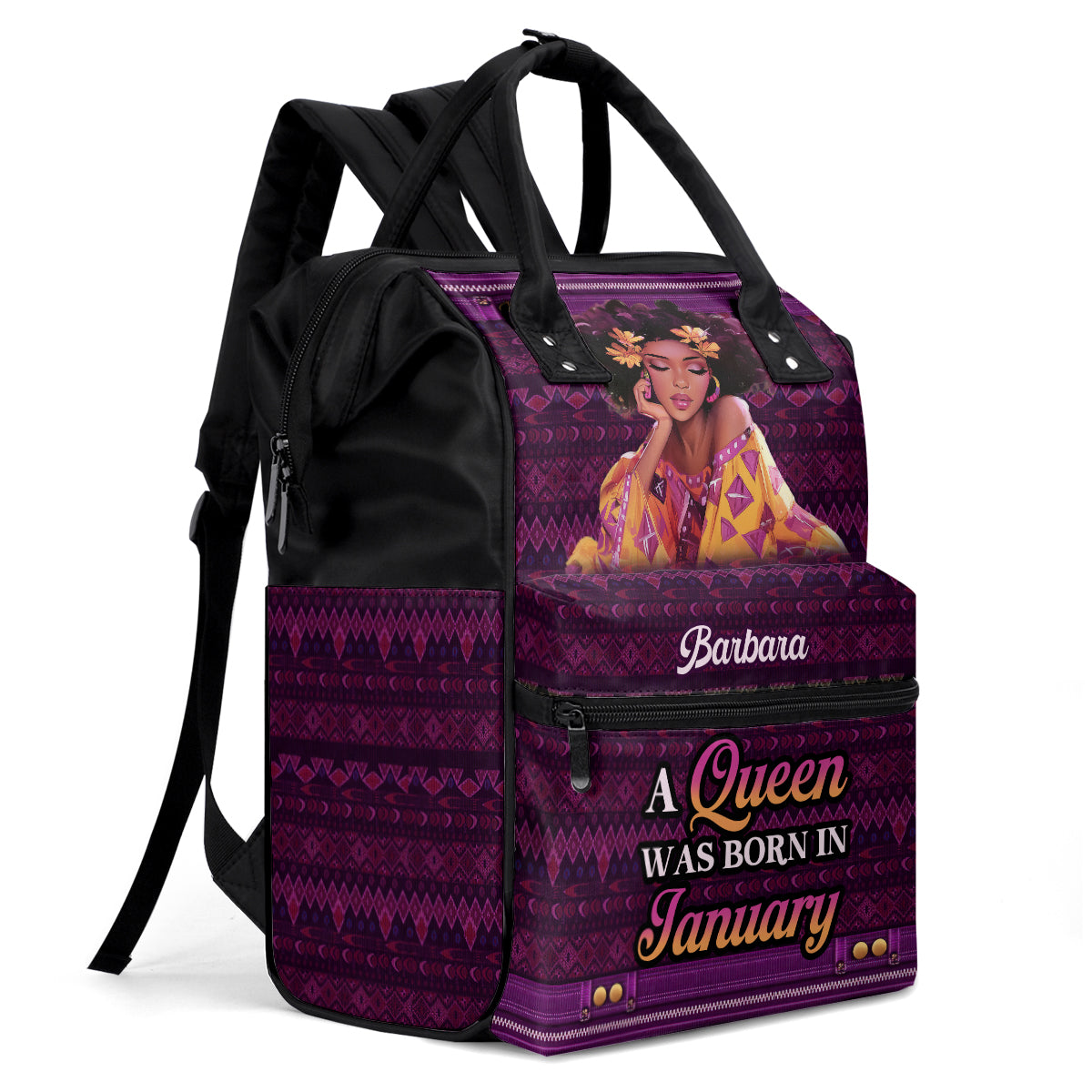 Black Queen - Personalized Duckbilled Backpack