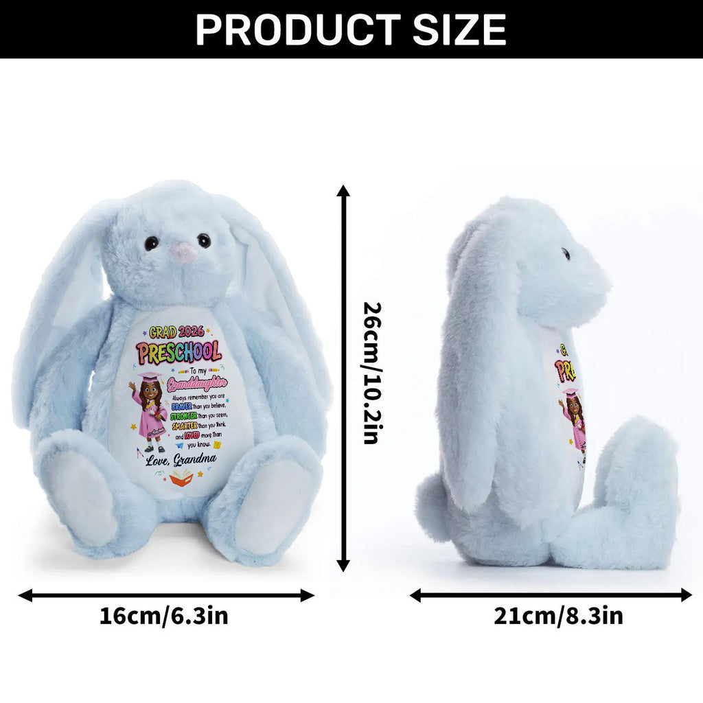 Preschool Kindergarten Graduation - Personalized Stuffed Bunny