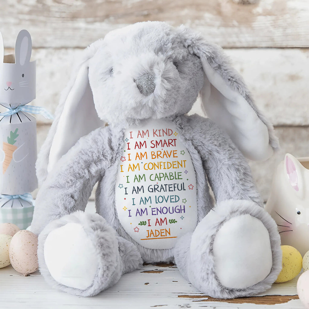 I Am - Personalized Stuffed Bunny