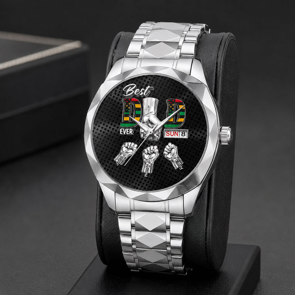 Best Dad Ever - Personalized Men's Wrist Watch