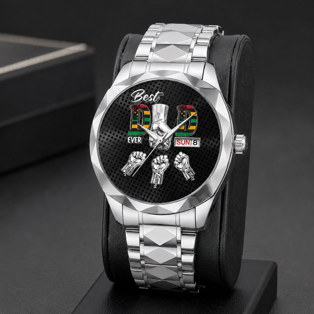 Best Dad Ever - Personalized Men's Wrist Watch