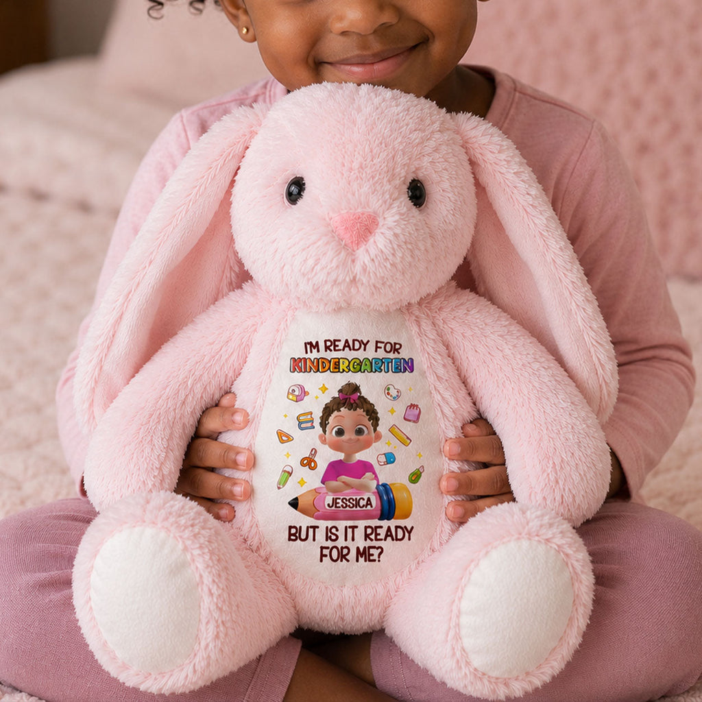 I'm Ready For Kindergarten - Personalized Stuffed Bunny