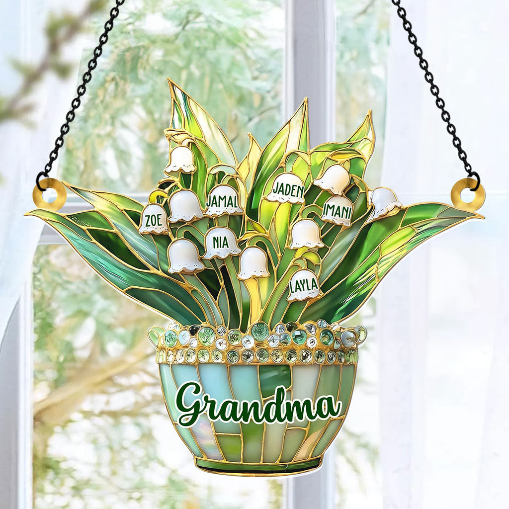 Blooming With Grandma’s Love - Personalized Acrylic Suncatcher