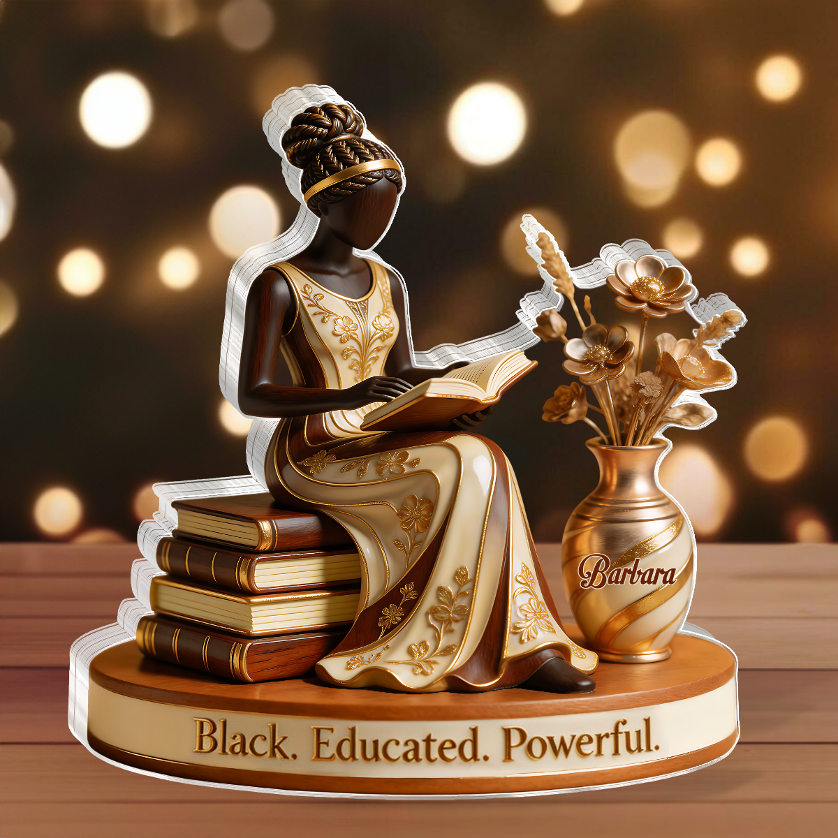 Black Educated Powerful - Personalized Custom Shaped Acrylic Plaque