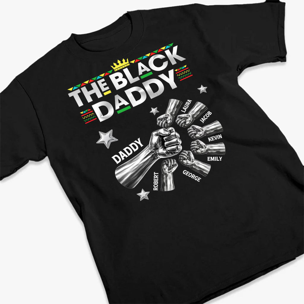 Dope Black Dad Fist Bump New Version Gift For Dad, Husband - Personalized 2D Unisex T-shirt
