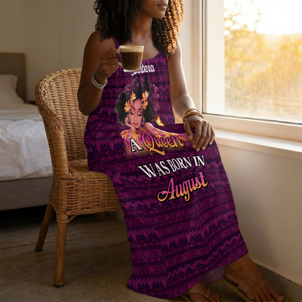 Black Queen - Personalized Backless Cami Maxi Dress