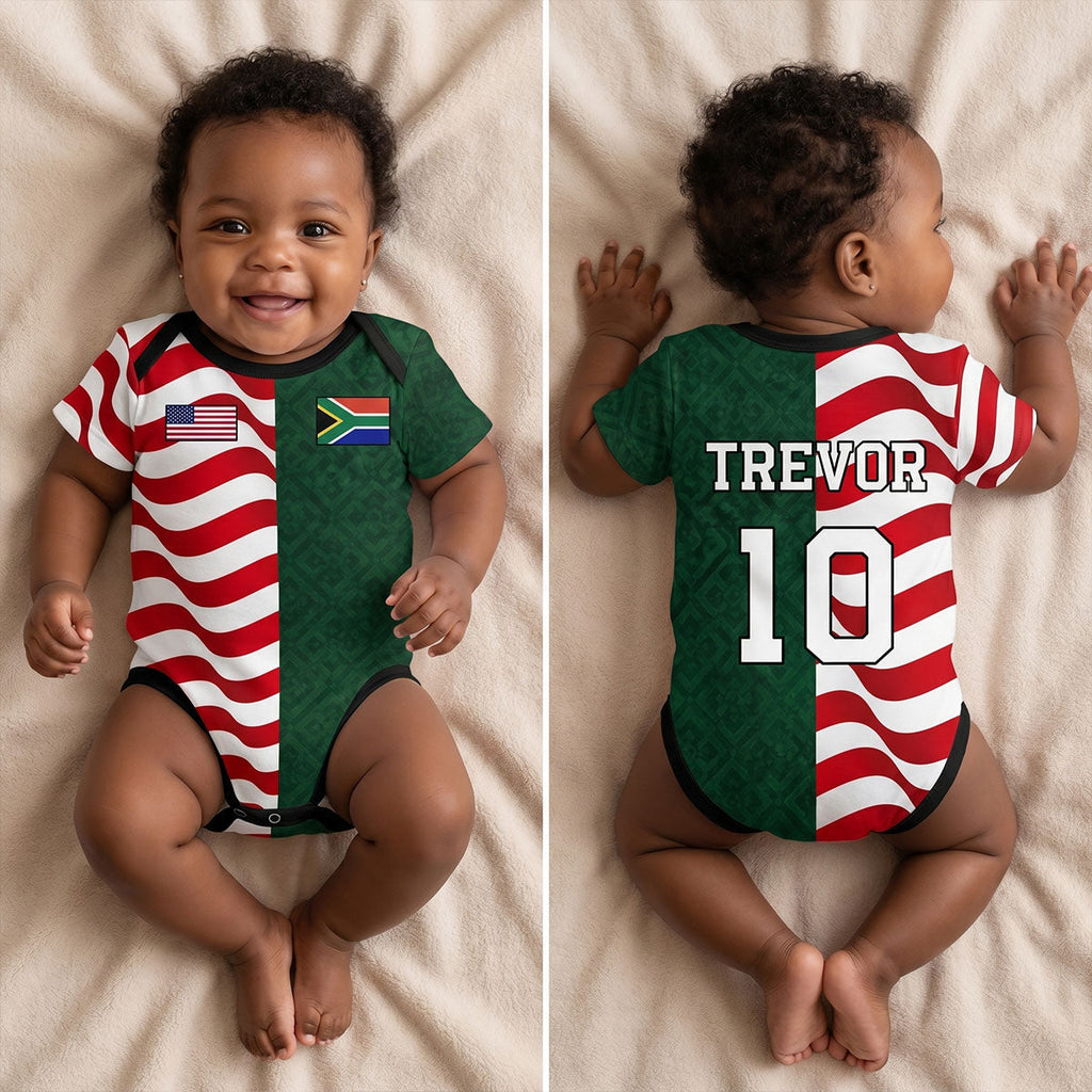 Little Soccer Fan Two Teams Version - Personalized All Over Print Onesie