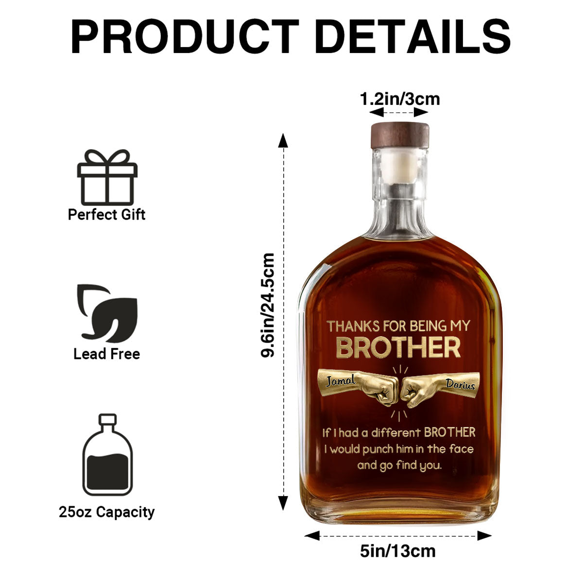Being My Brother And Sister - Personalized Whiskey Bottle