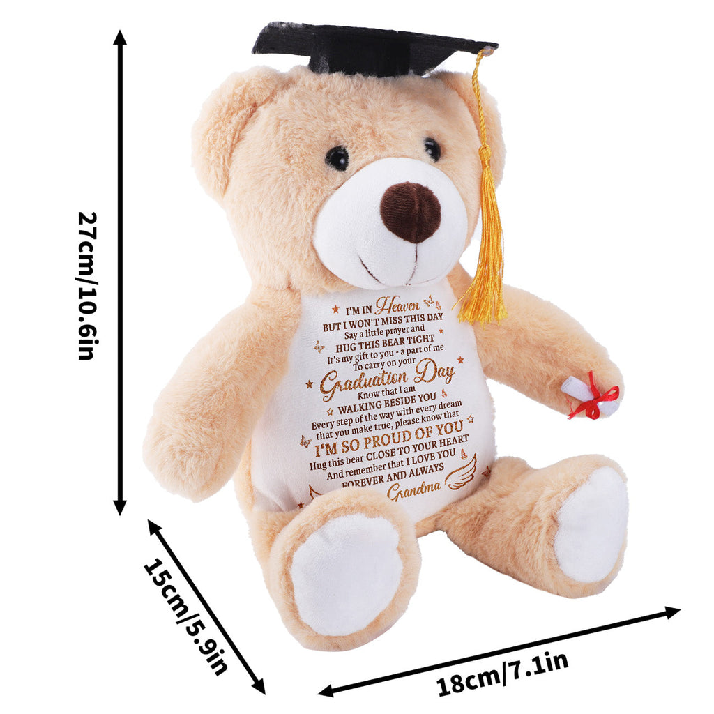 I'm In Heaven But I Won't Miss This Day - Personalized Graduation Teddy Bear