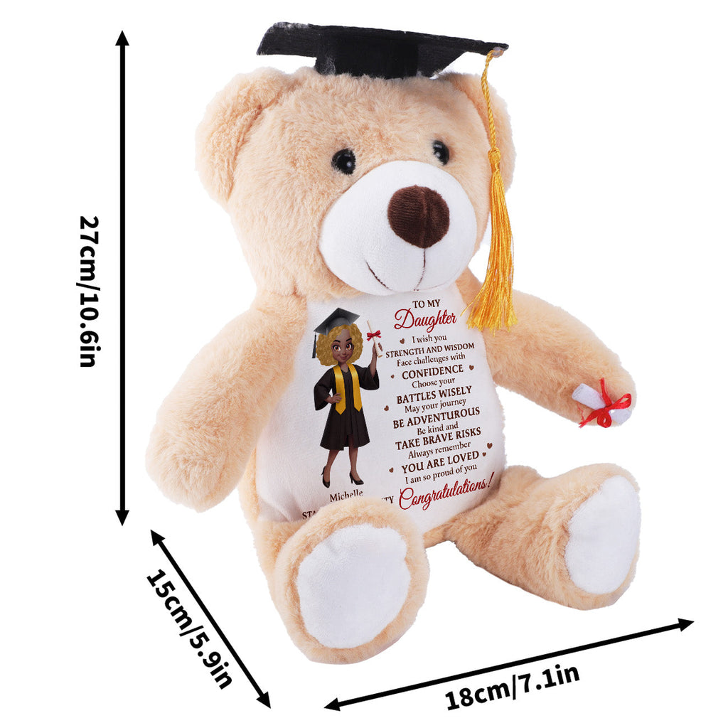 I Wish You Strength And Wisdom - Personalized Graduation Teddy Bear