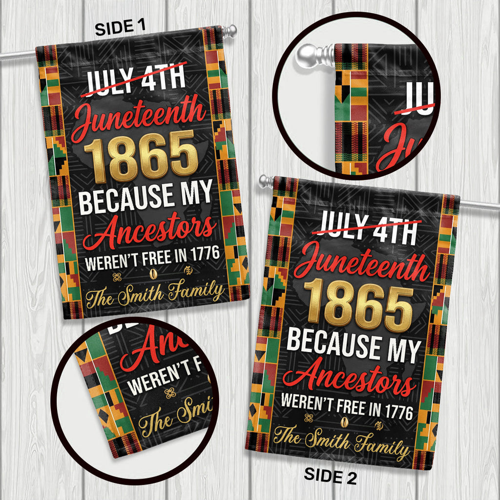 Juneteeth 1865 Black Empowerment  - Personalized Garden Flag