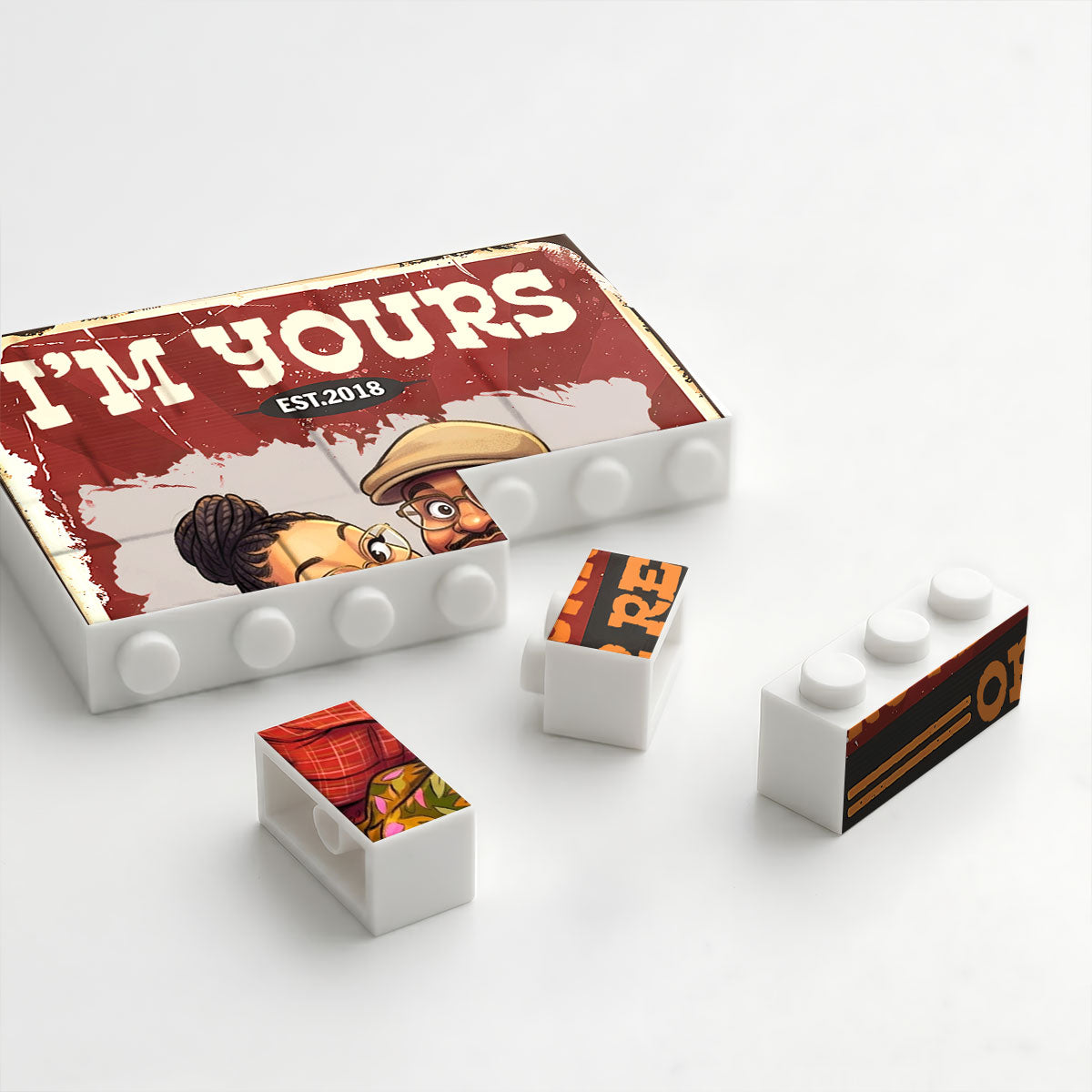 I'm Yours No Returns Or Refunds  - Personalized Building Brick Puzzle