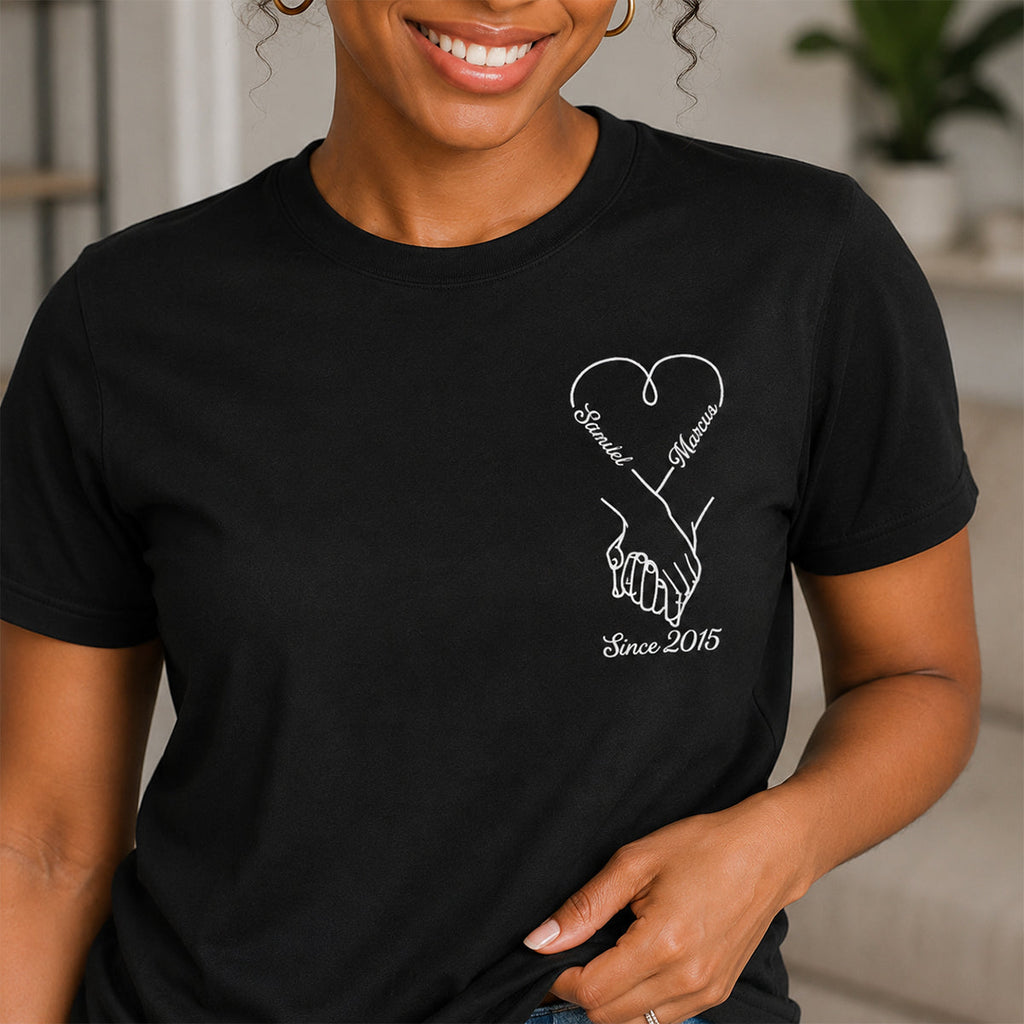 Custom Photo Van Gogh Art Love Forever - Personalized T-shirt With Front Back Design
