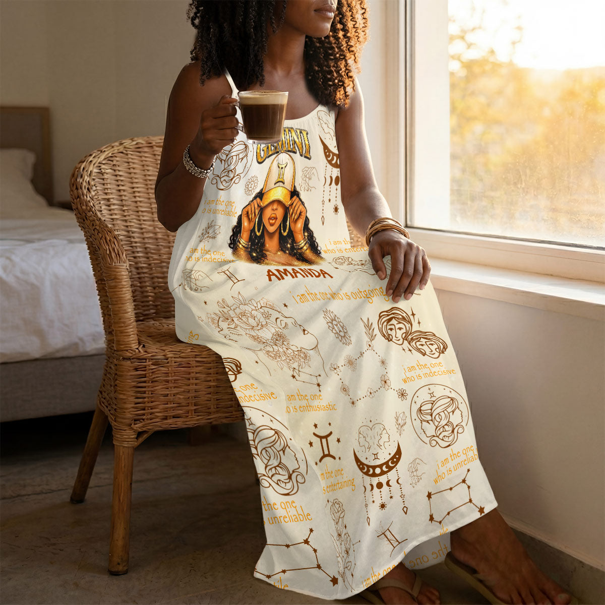 Zodiac Queen - Personalized Backless Cami Maxi Dress