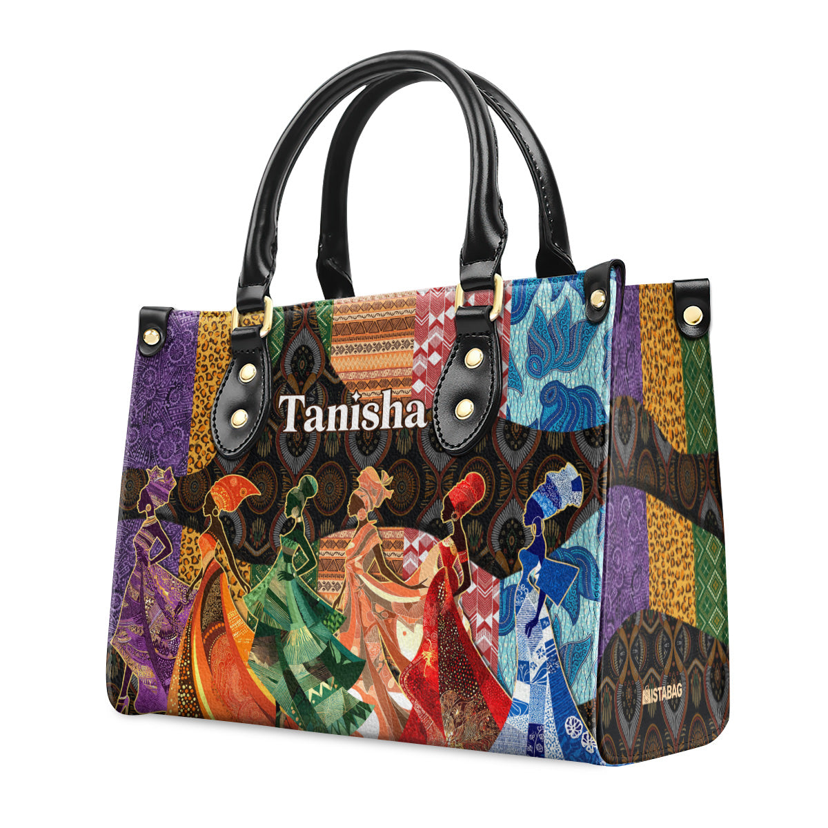African Spirits - Personalized Leather Handbag