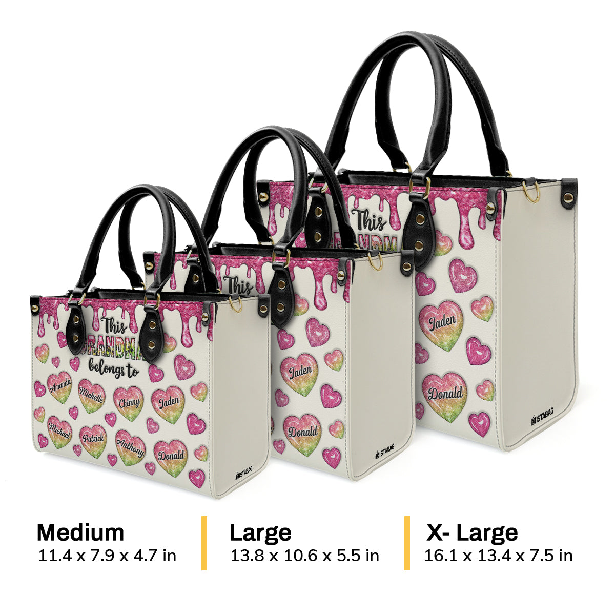This Grandma Belongs To - Personalized Leather Handbag
