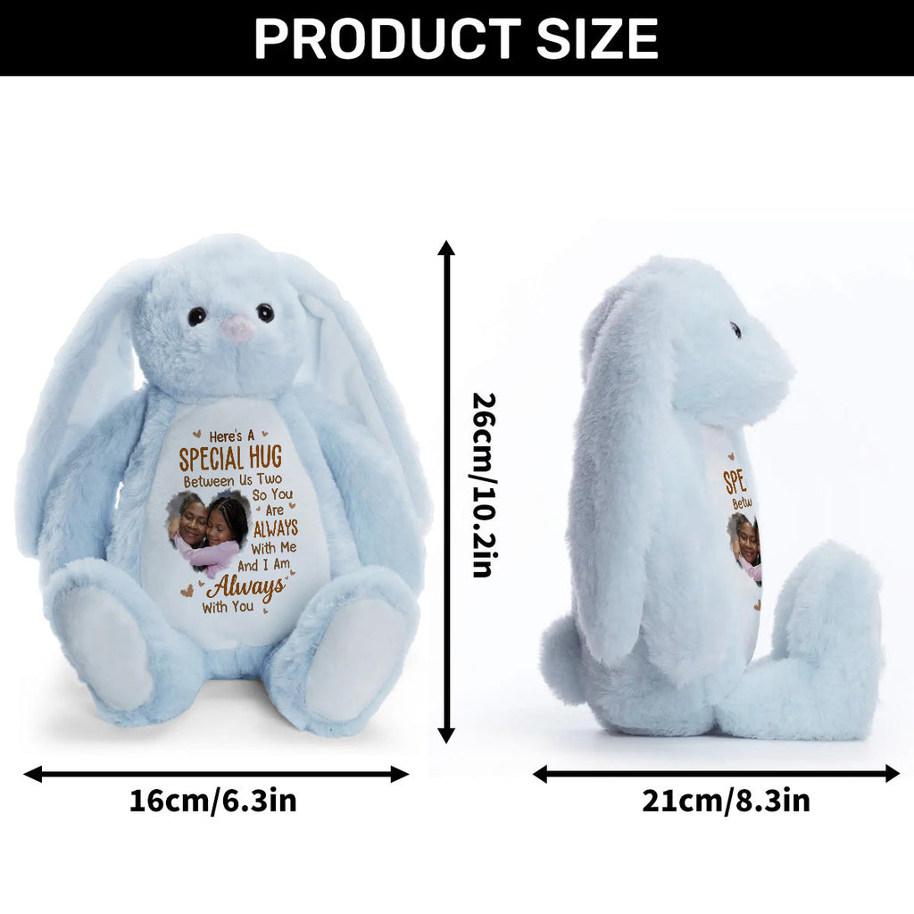 Here's A Special Hug Between Us Two - Personalized Stuffed Bunny