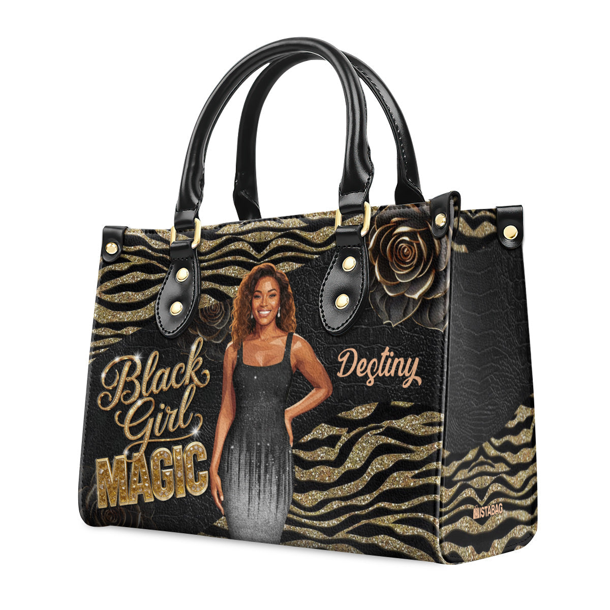 Black Girl Magic - Personalized Leather Handbag