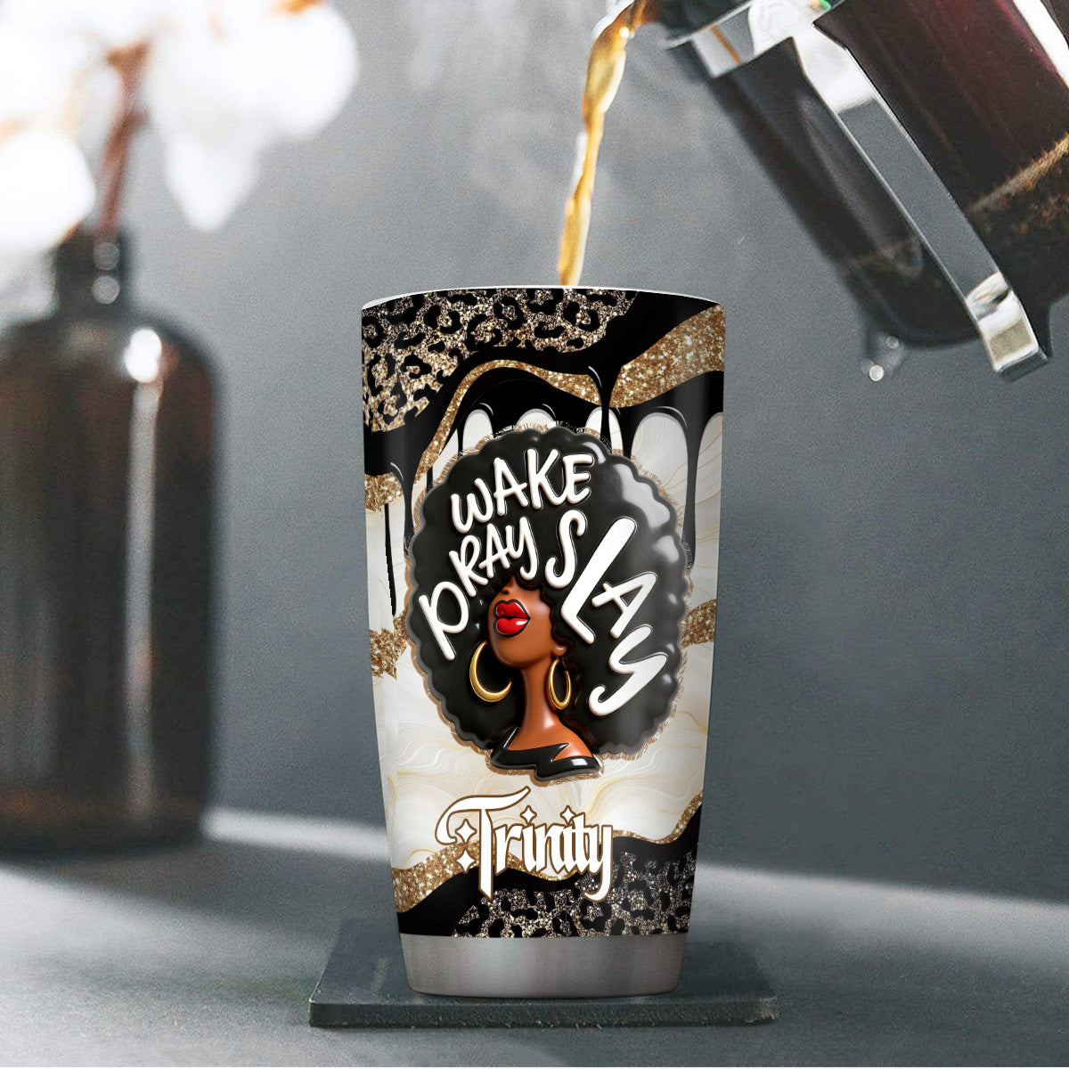Wake Pray Slay - Personalized Stainless Steel Tumbler
